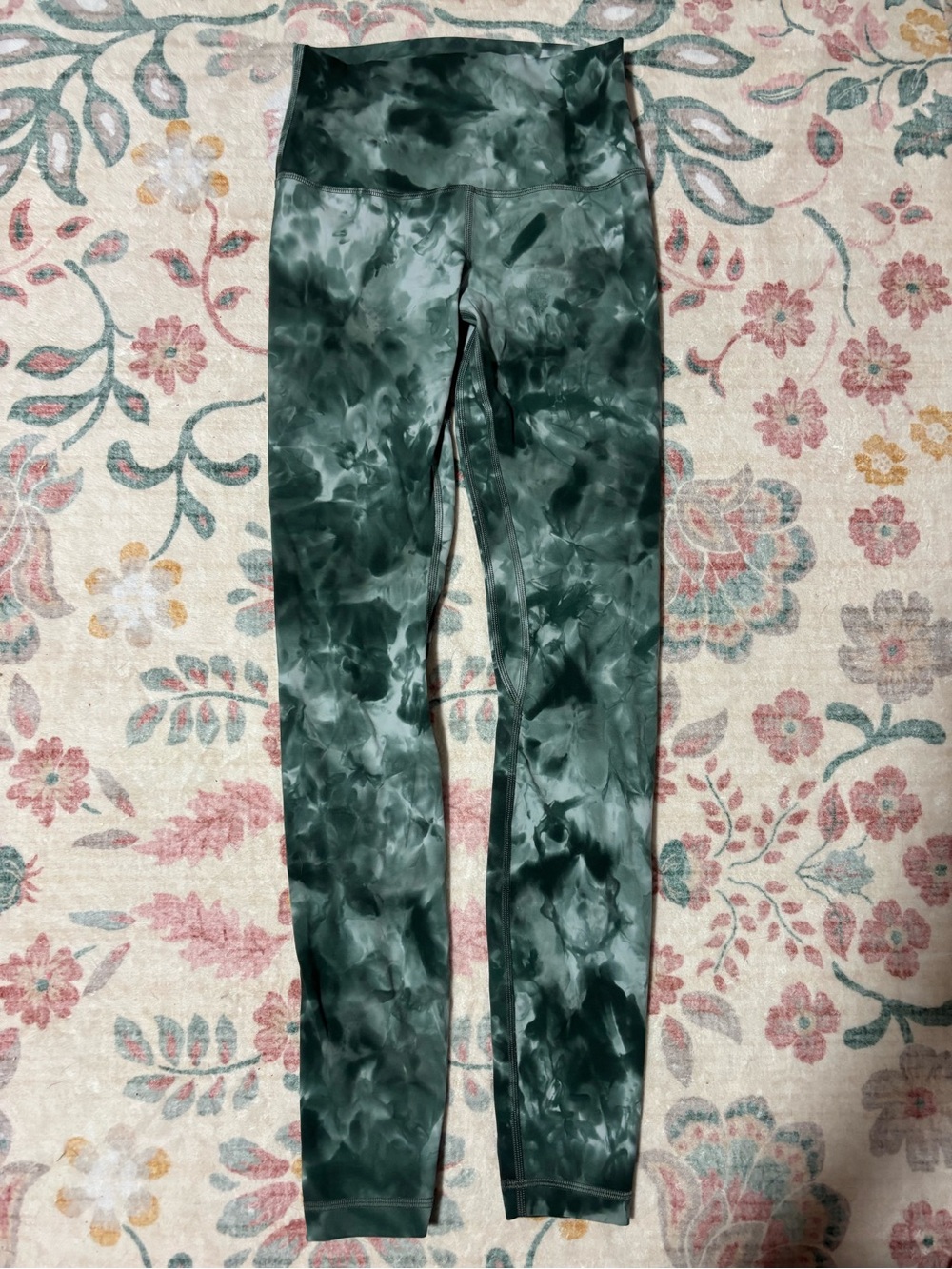 lululemon athletica Dark Green Tie-Dye Leggings